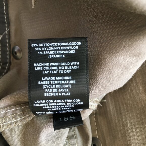 KUHL Beige/Taupe Drawstring Waistband Floral Embroidery Active Bermuda Shorts - Picture 3 of 15